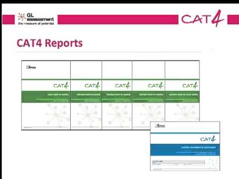 CAT4 reports received by the school providing individual performance and performance of the cohort