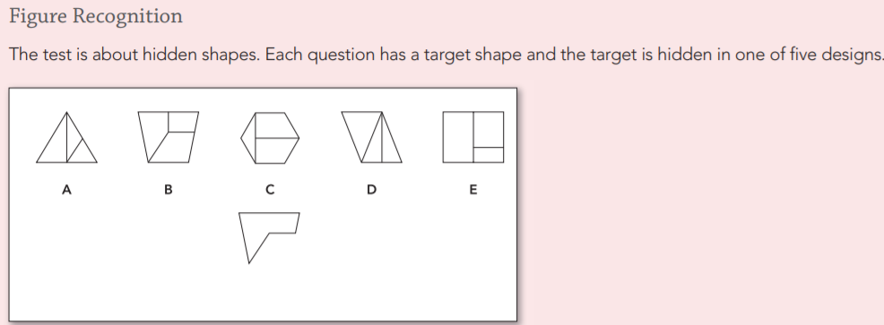 What Type Of Questions Are In A CAT4 Test School Entrance Tests   FigureRecognitionExample 