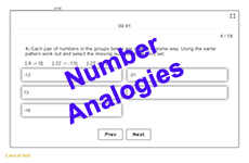 CAT4 Practice Number Analogies Test