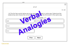 CAT4 Practice Verbal Analogies Test