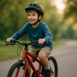 A boy on a bike